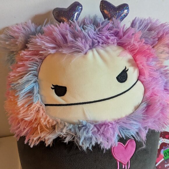NWT 12" Frumpy Bigfoot Goth Girl Squishmallows Halloween Plush Yeti Error Face - Picture 3 of 14